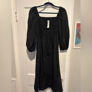 JCrew NWT black midi dress- XL
